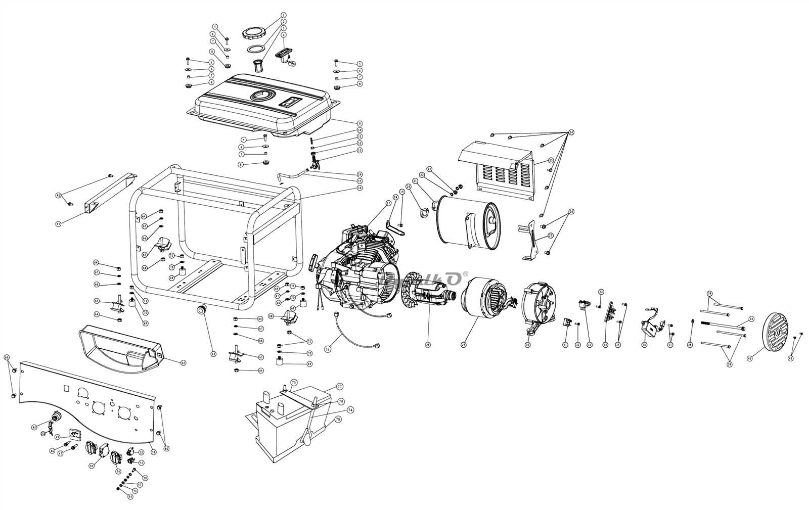 coleman powermate 5000 parts diagram