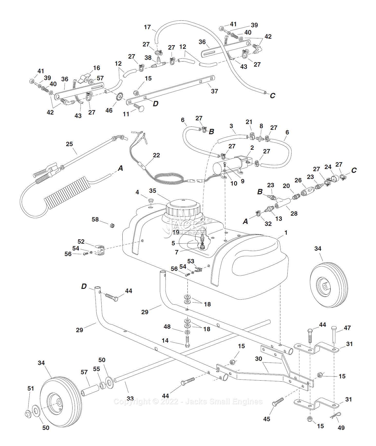 county line 25 gallon sprayer parts diagram