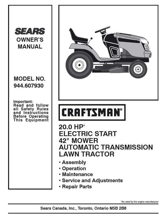 craftsman gt5000 parts diagram