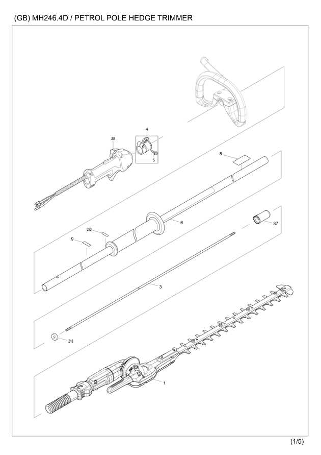 craftsman hedge trimmer parts diagram