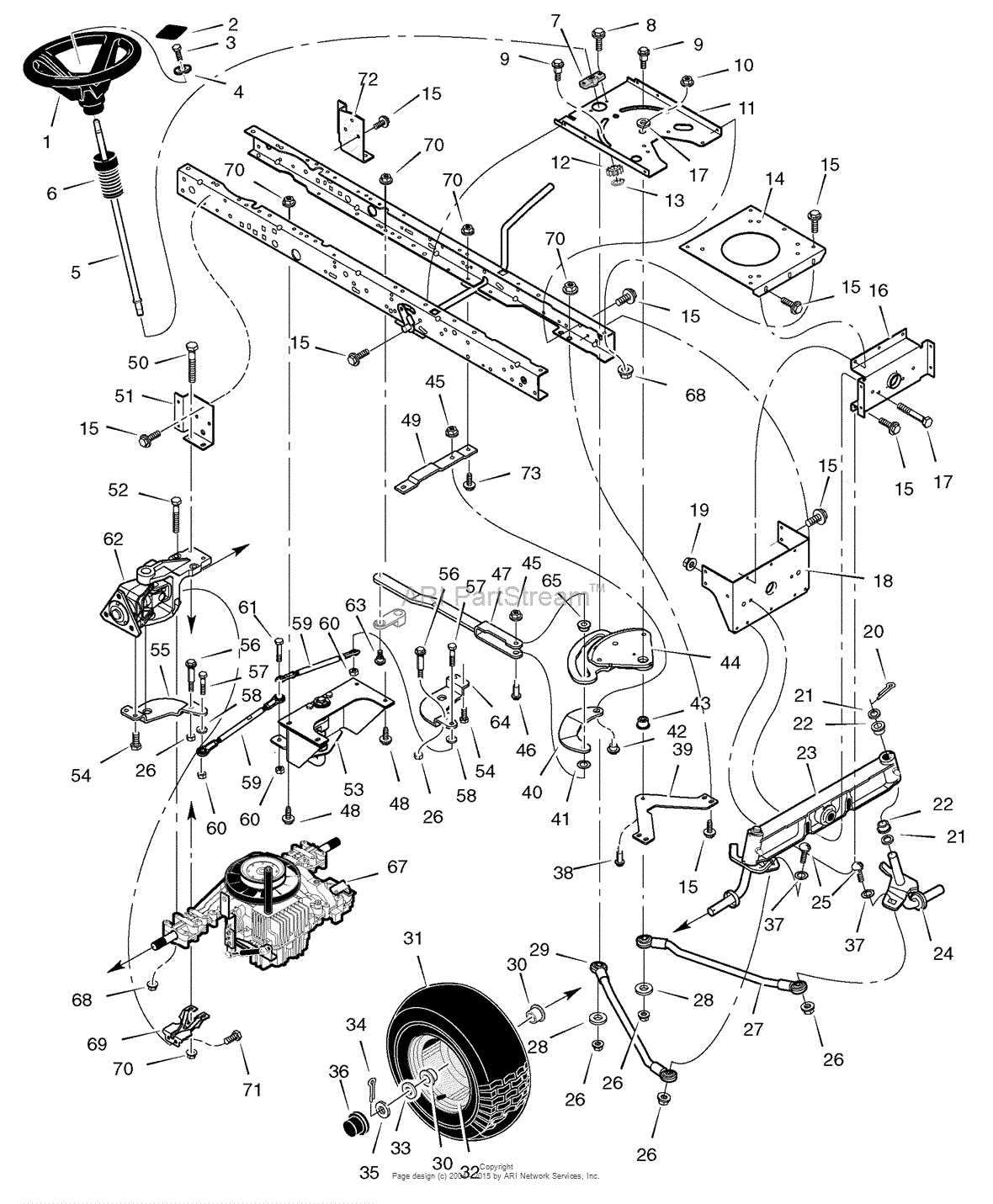 craftsman riding lawn mower parts diagram