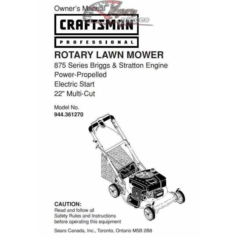 craftsman self propelled lawn mower parts diagram