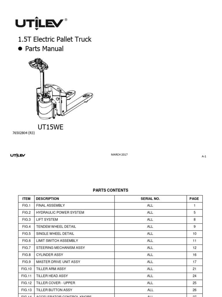 crown pallet jack parts diagram