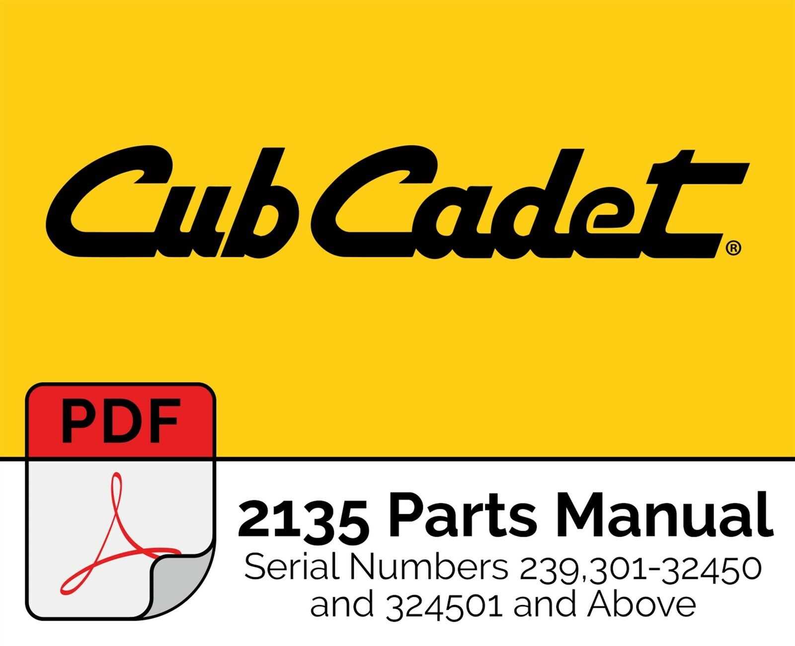 cub cadet hds 2135 parts diagram