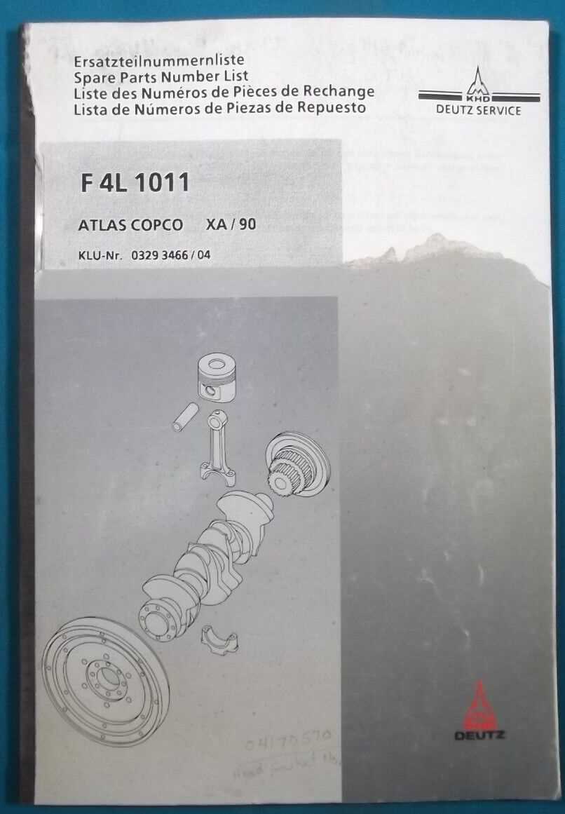 deutz 1011 engine parts diagram