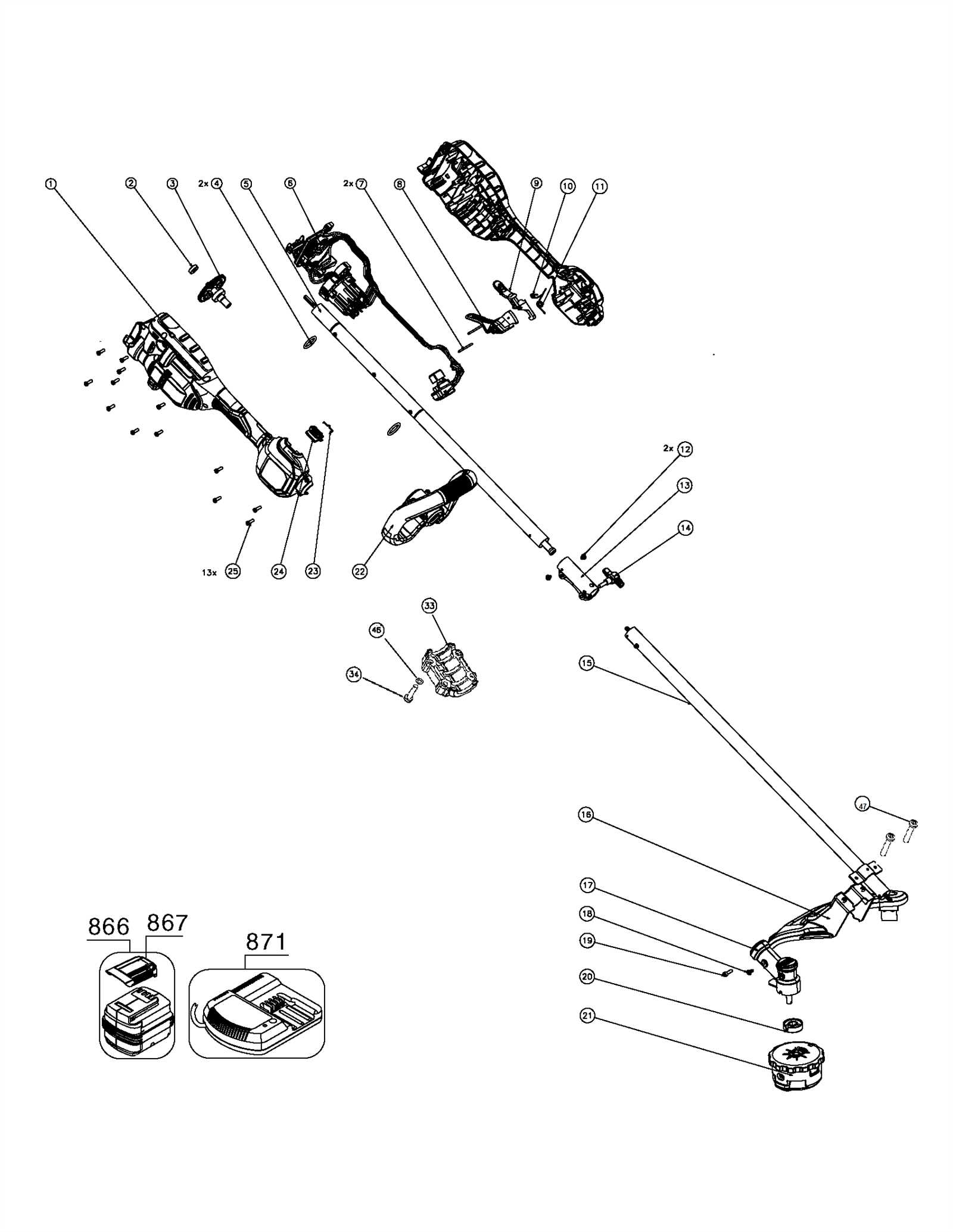 dewalt dcst922 parts diagram