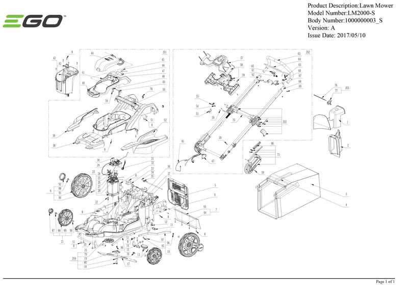 diagram parts of a lawn mower