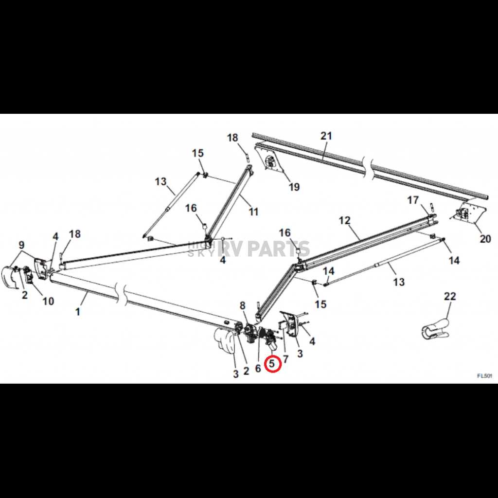 dometic 9100 awning parts diagram