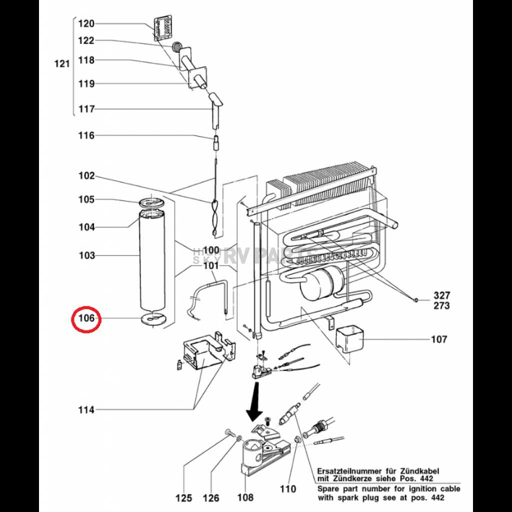 dometic rv refrigerator parts diagram