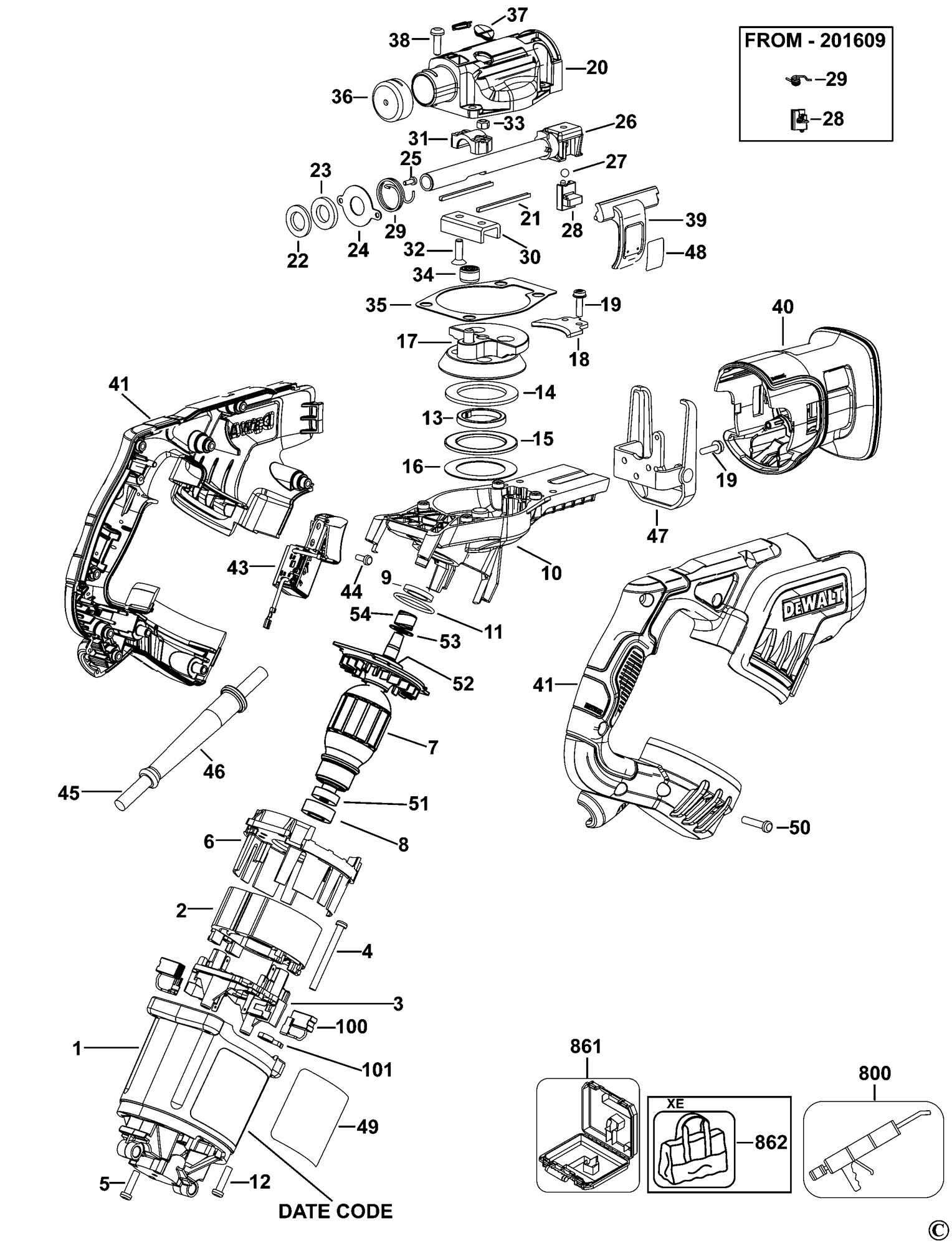 dw708 parts diagram