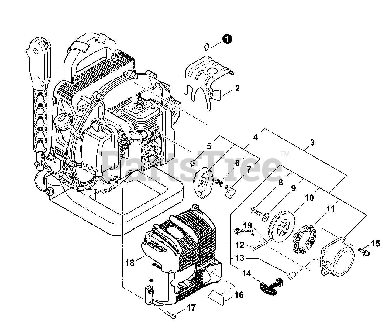 echo blower parts diagram