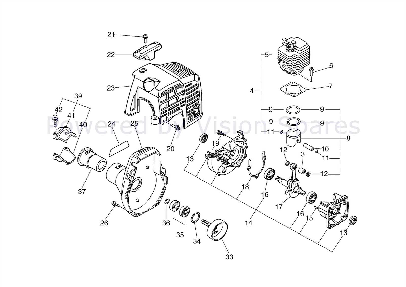 echo parts diagrams