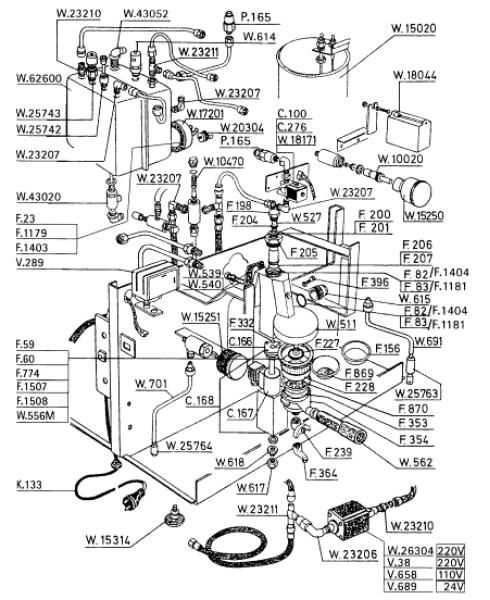 espresso machine parts diagram