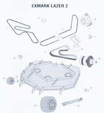 exmark mower parts diagram