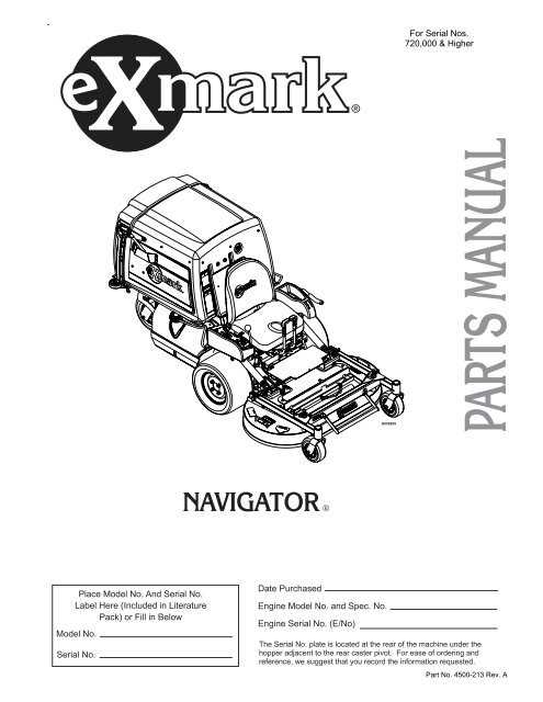 exmark ultra vac parts diagram