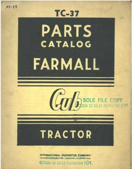 farmall cub parts diagram