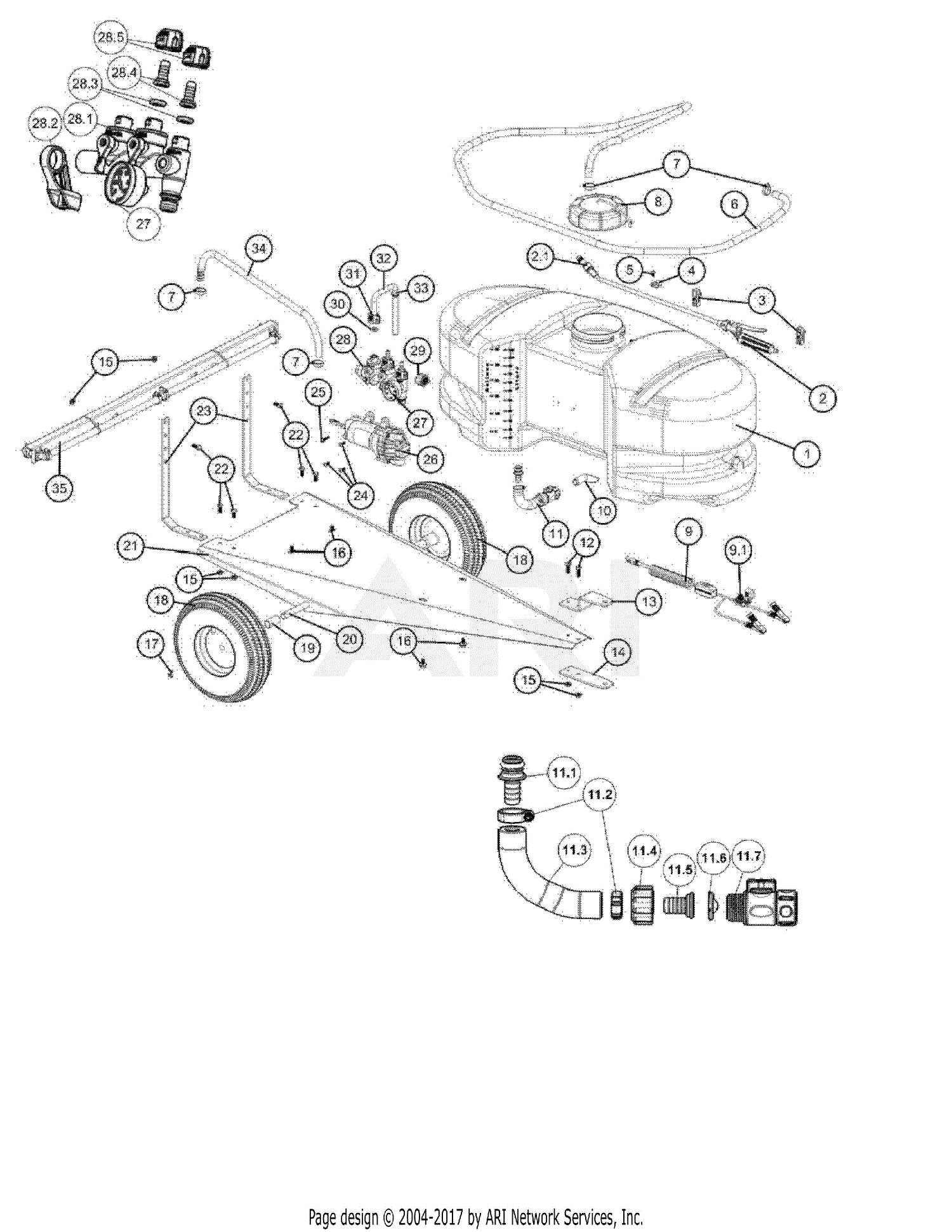 fimco 25 gallon sprayer parts diagram