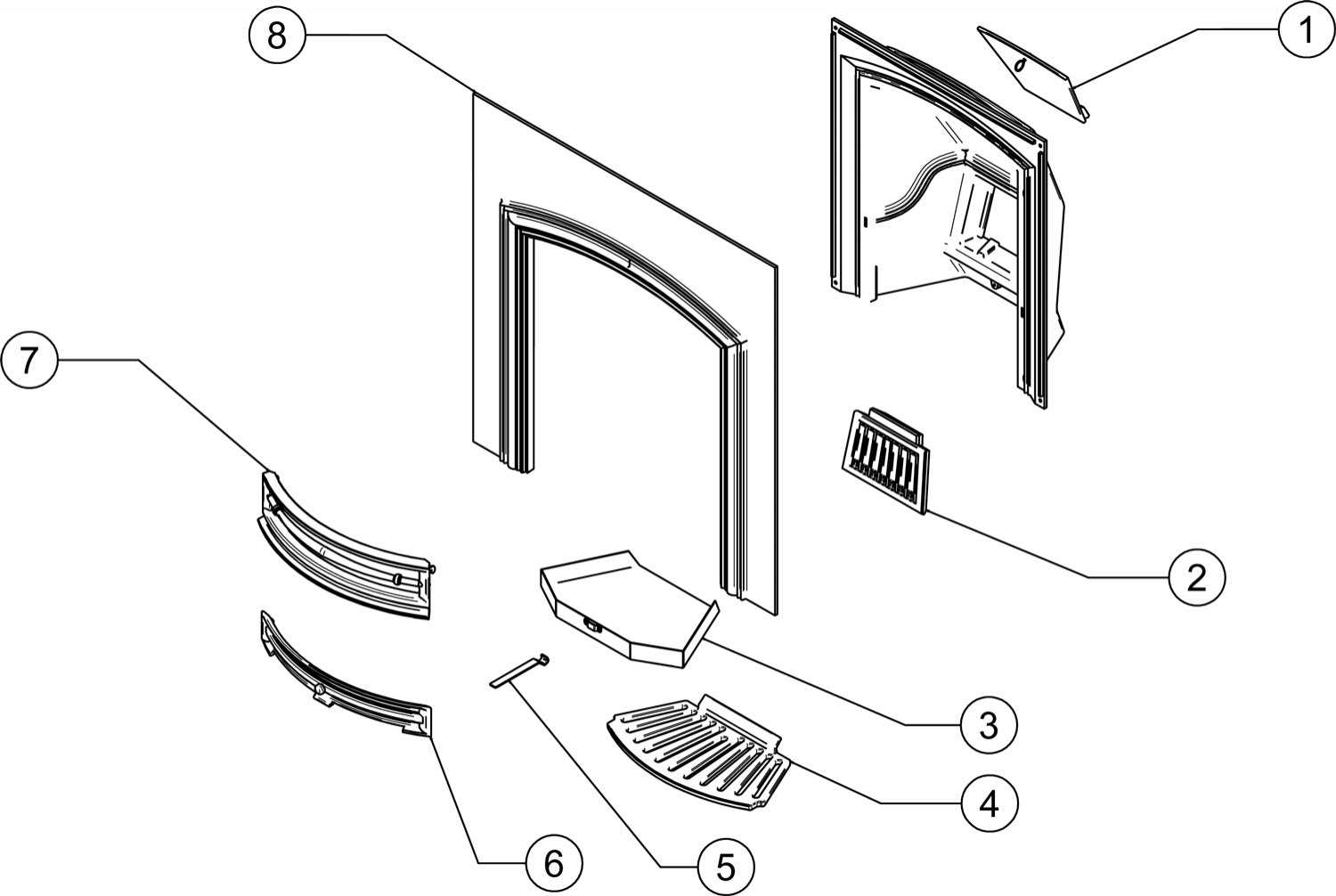 fireplace diagram parts