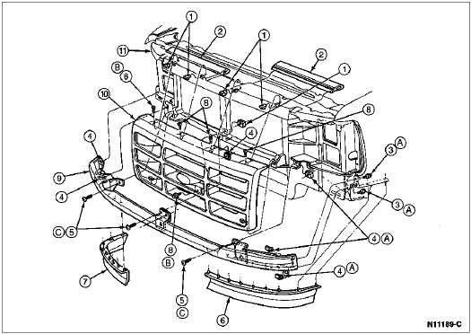 ford f150 front end body parts diagram