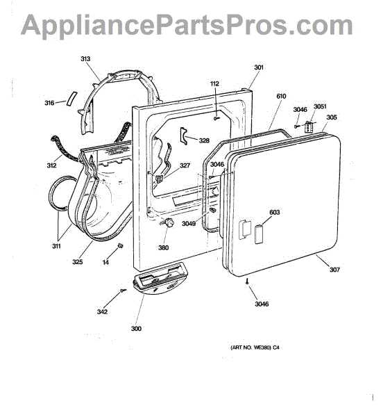 ge electric dryer parts diagram