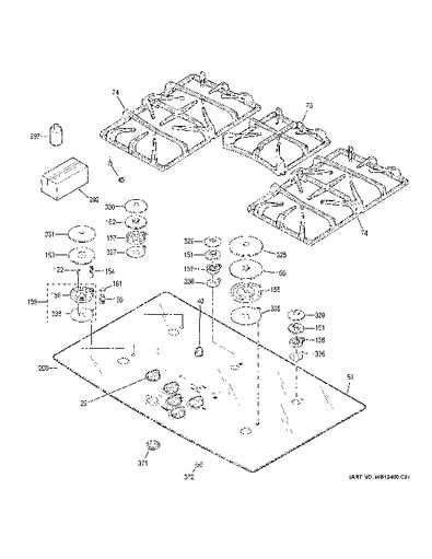 ge profile gas cooktop parts diagram