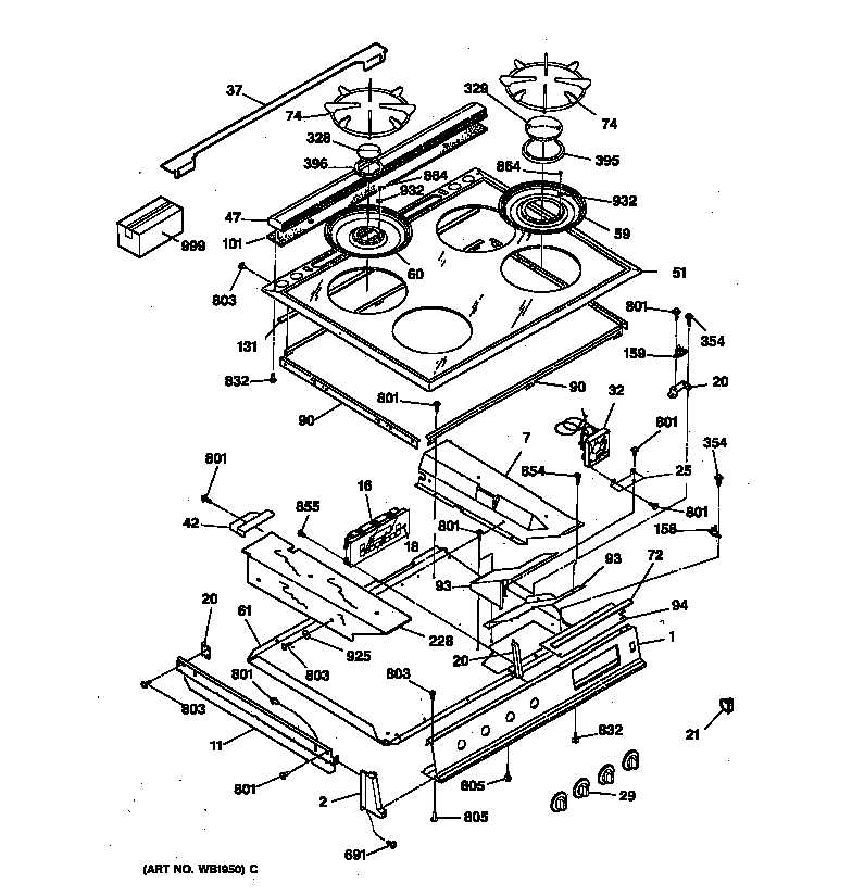 ge range parts diagram