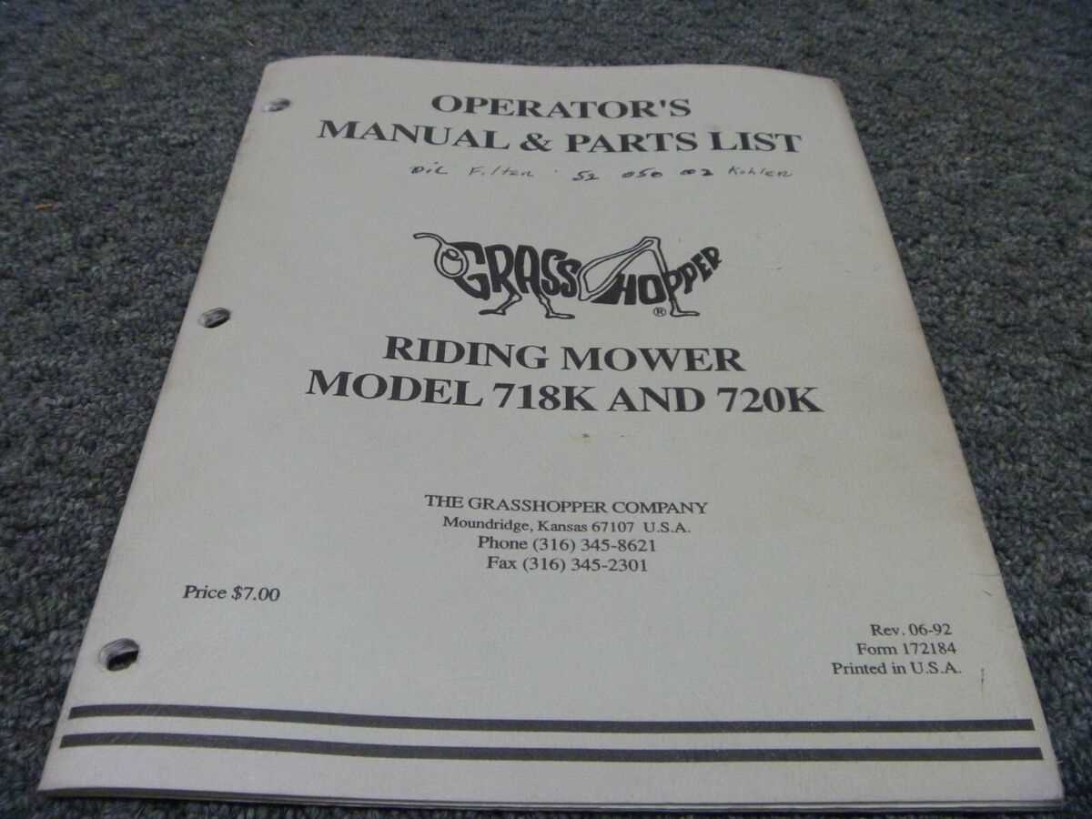 grasshopper 721d parts diagram