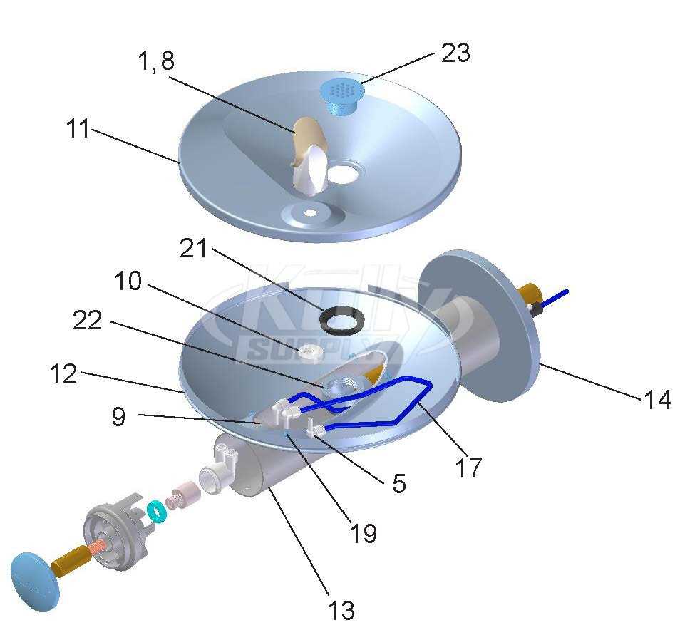 haws drinking fountain parts diagram