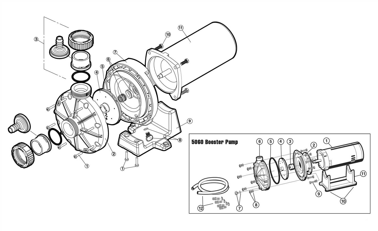 hayward pump parts diagram