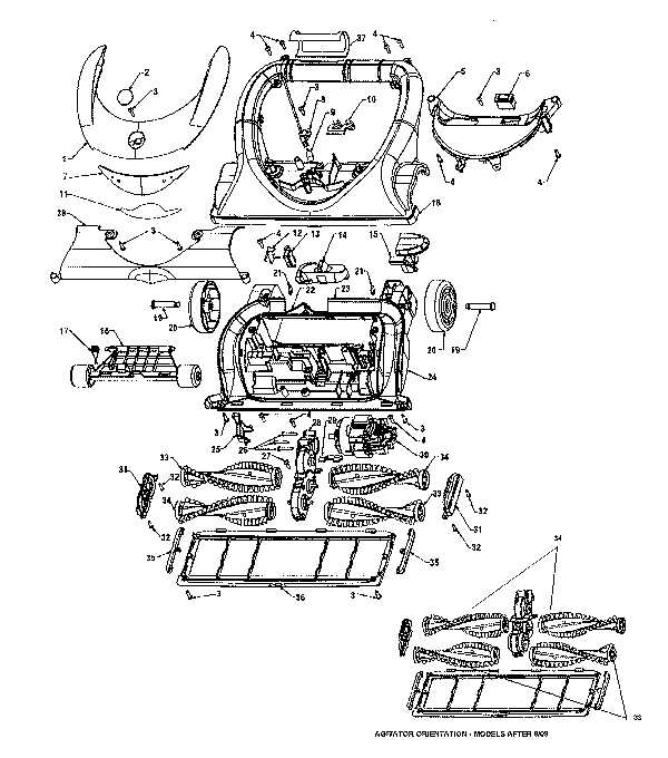 hoover windtunnel vacuum parts diagram