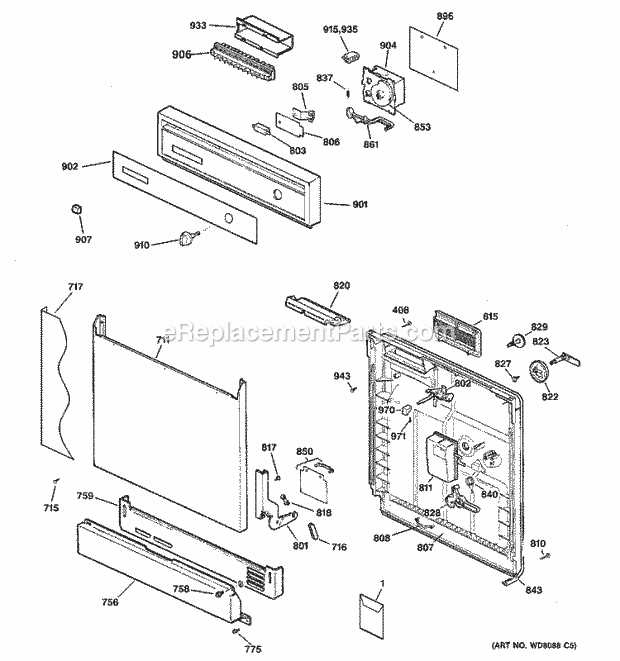 hotpoint dishwasher parts diagram