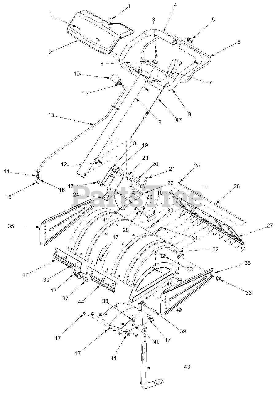 huskee rear tine tiller parts diagram