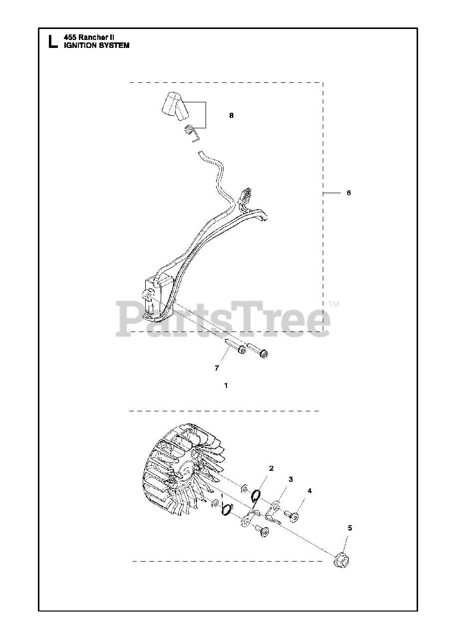 husqvarna 455 parts diagram