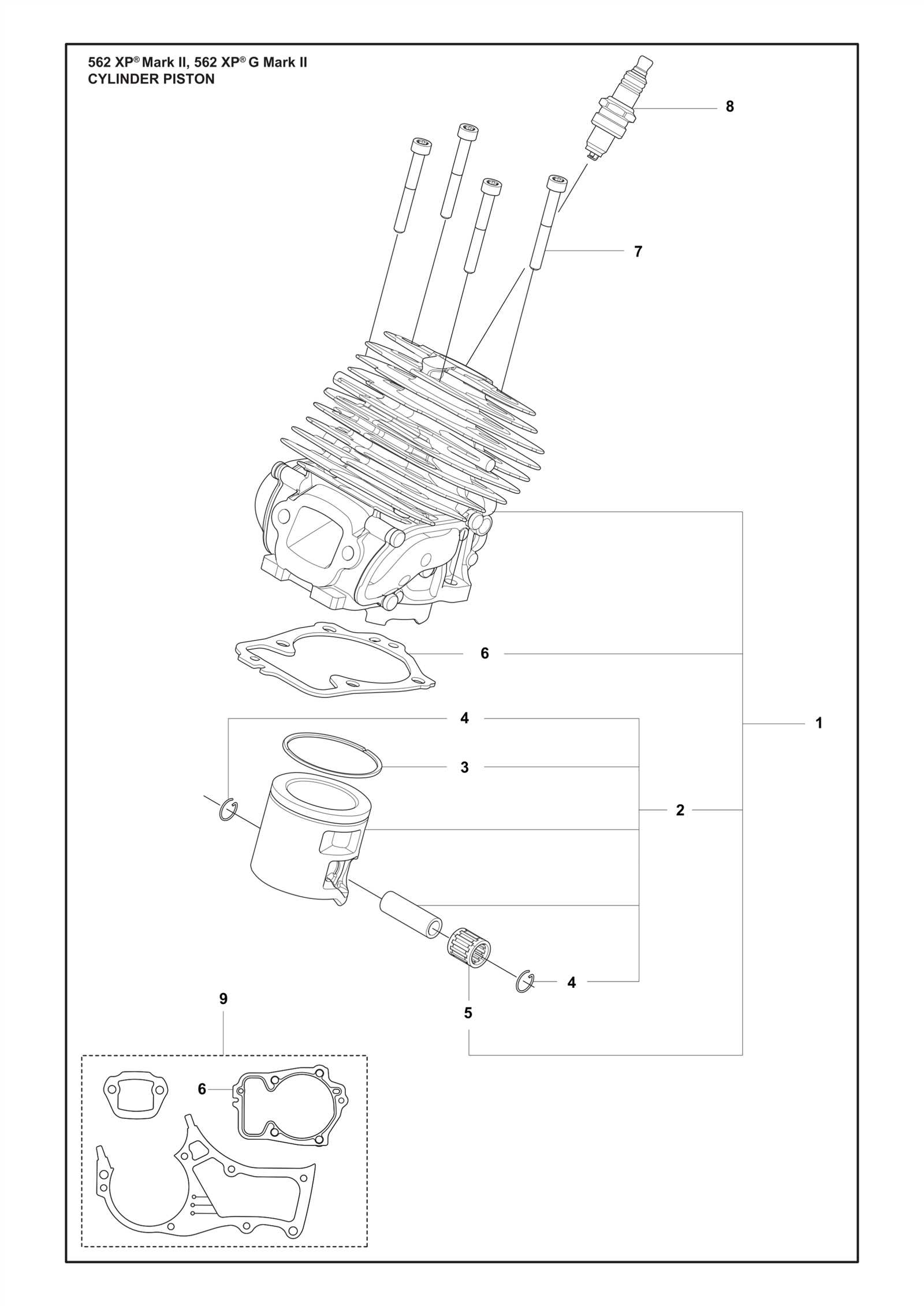 husqvarna 562xp parts diagram