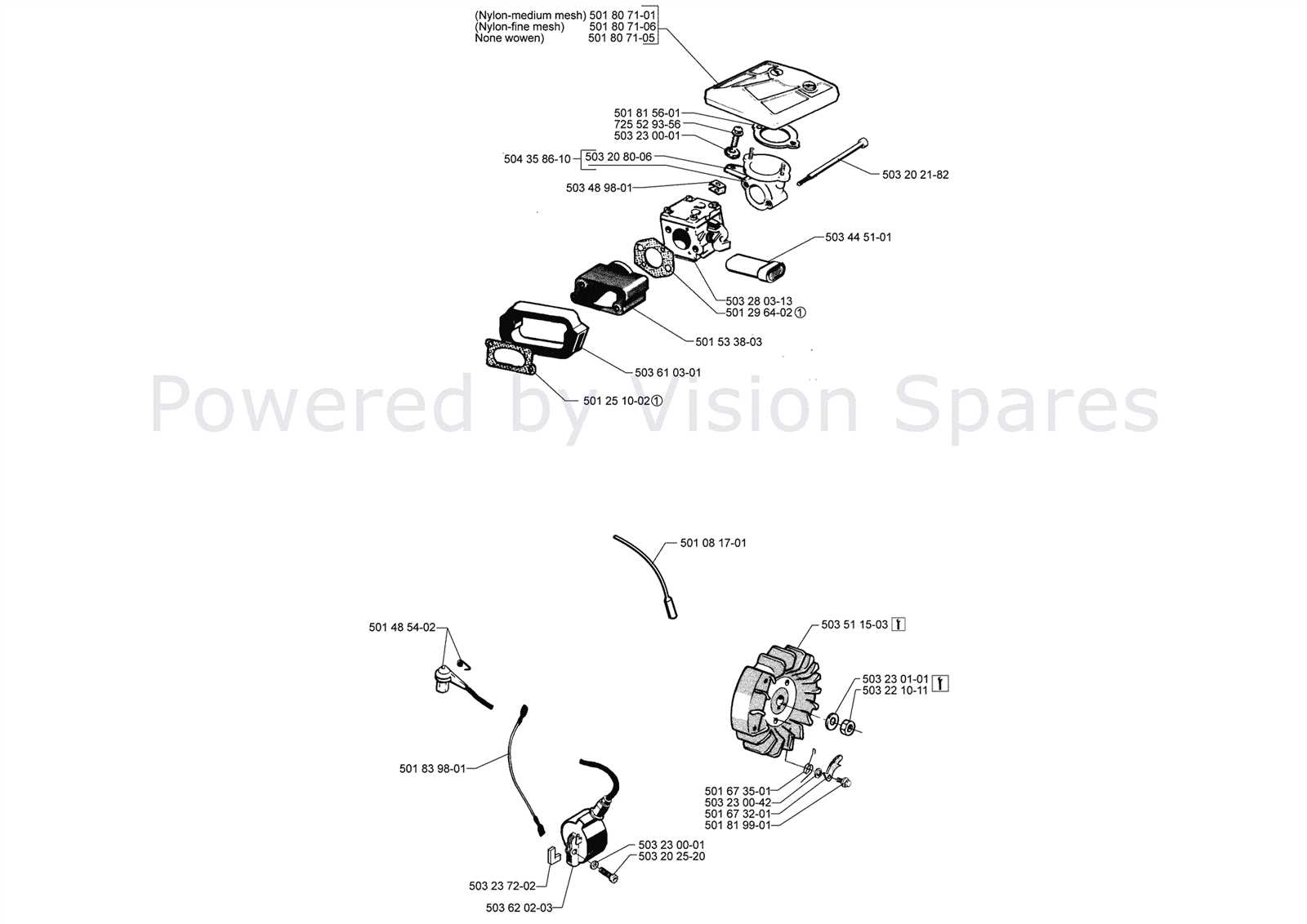 husqvarna 61 parts diagram