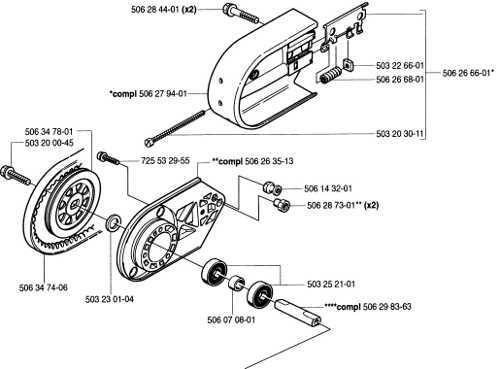 husqvarna k760 parts diagram