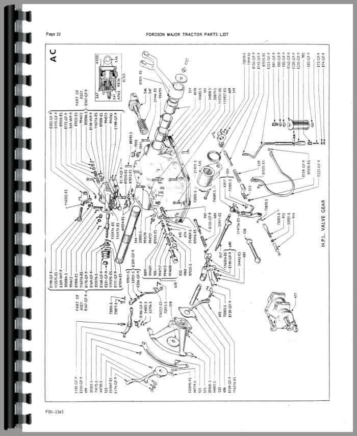 hydraulic ford tractor parts diagram