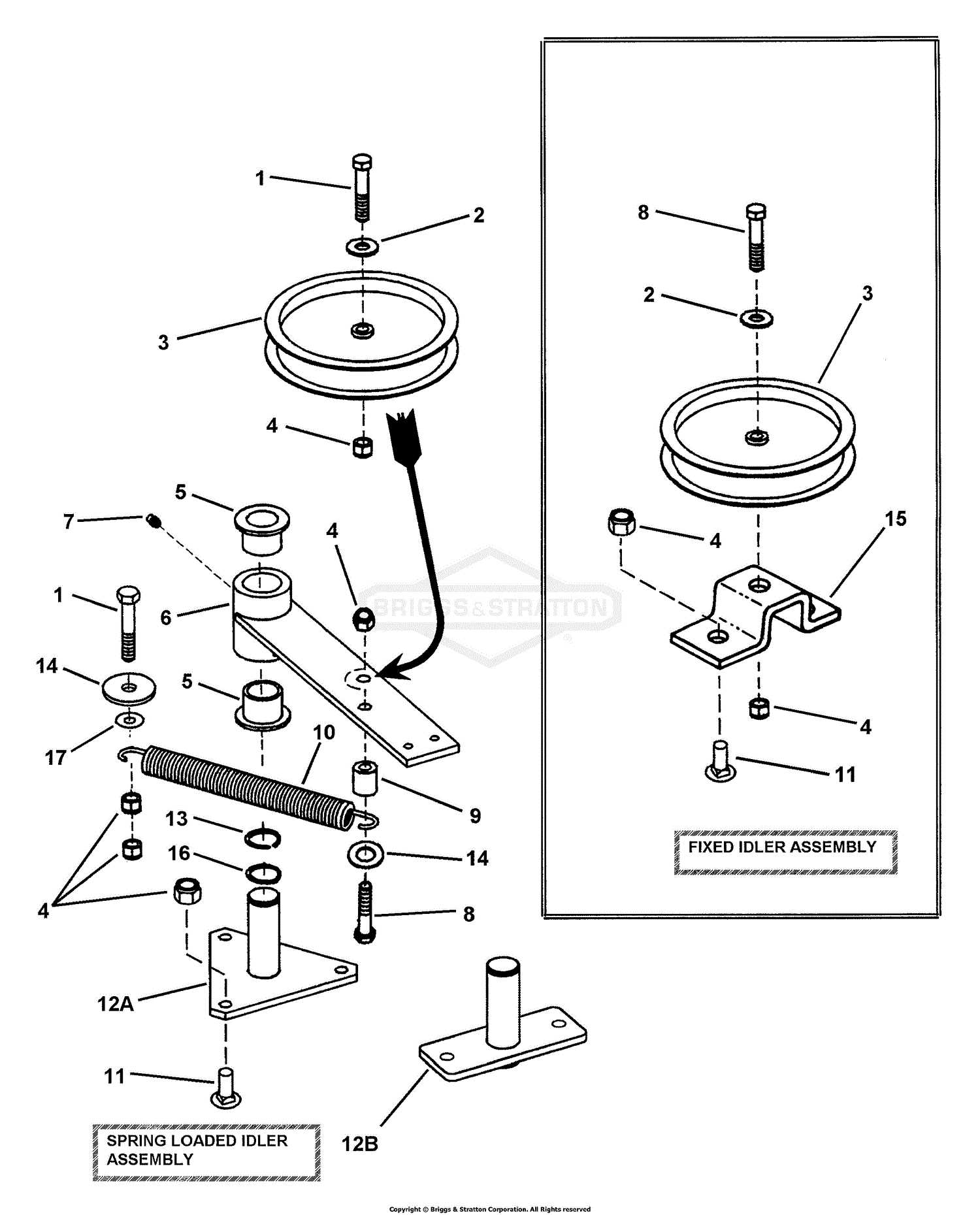 john deere 265 mower deck parts diagram