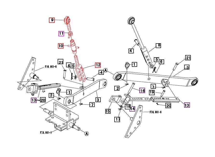 john deere 3 point hitch parts diagram