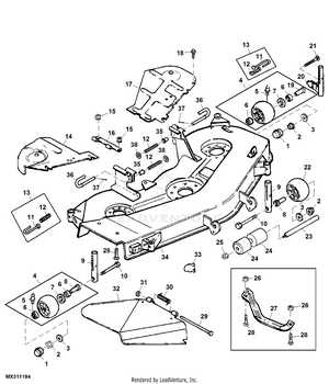 john deere 325 48 mower deck parts diagram