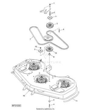 john deere 54 inch mower deck parts diagram