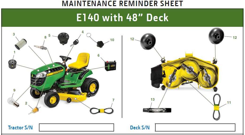 john deere e140 parts diagram