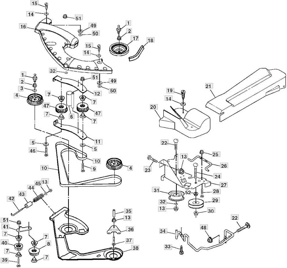 john deere la105 mower deck parts diagram