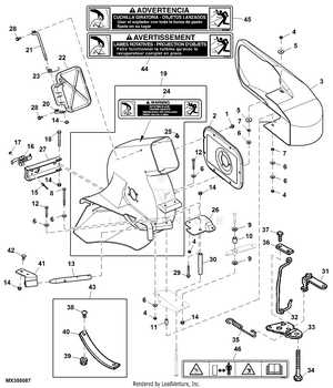 john deere lx277 48c mower deck parts diagram