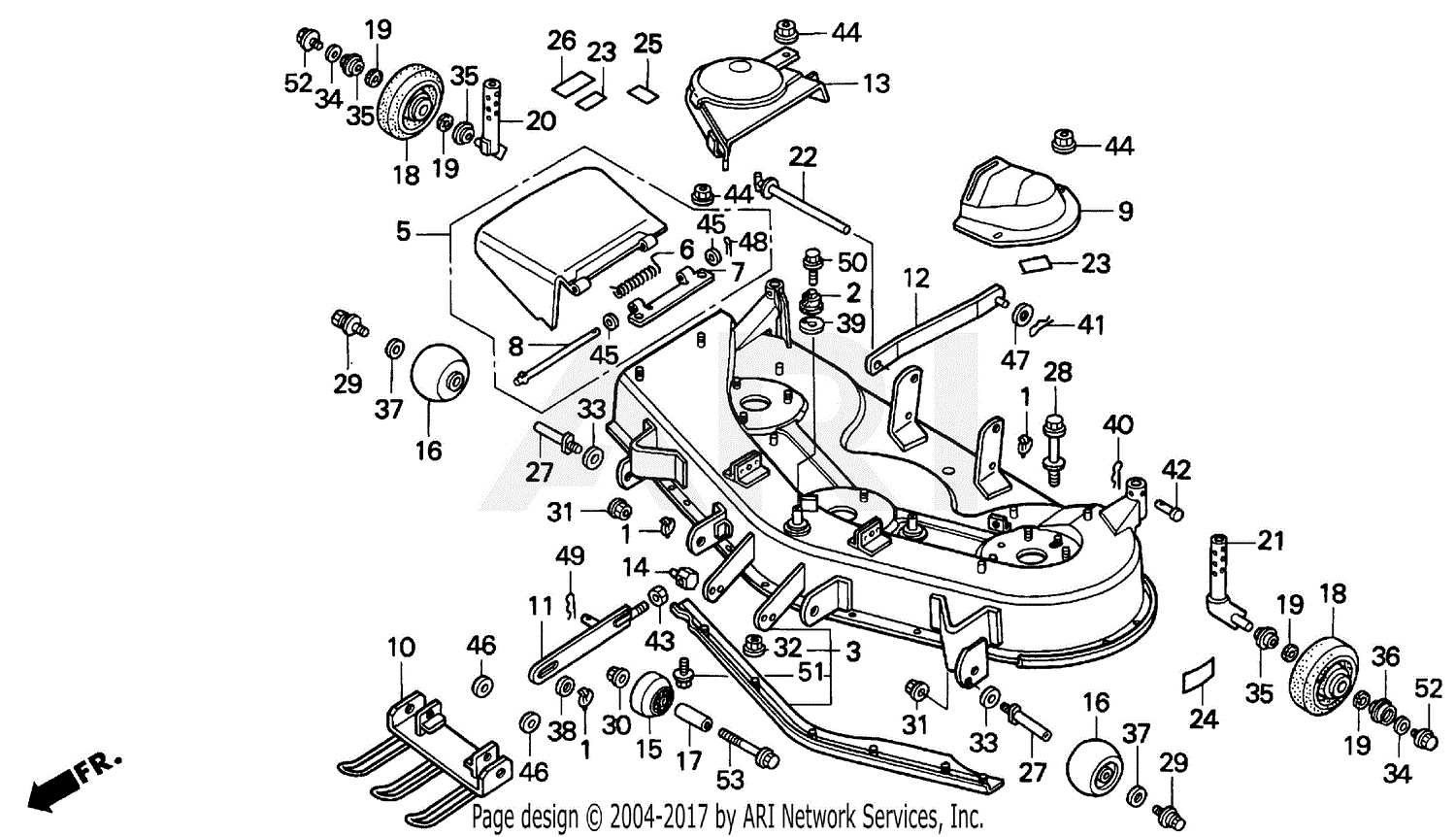 john deere x540 parts diagram