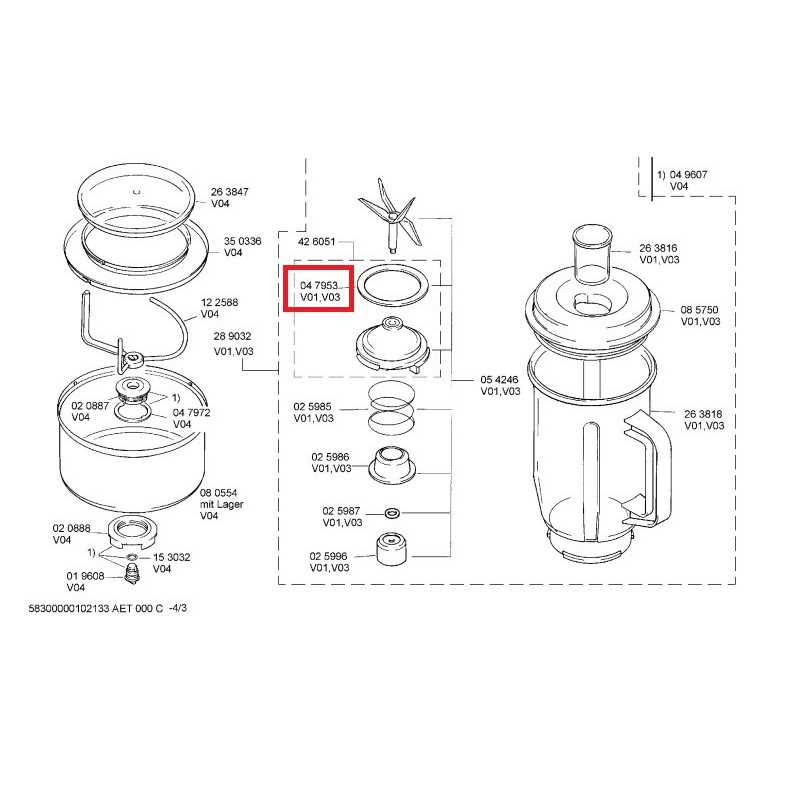 kitchenaid blender parts diagram