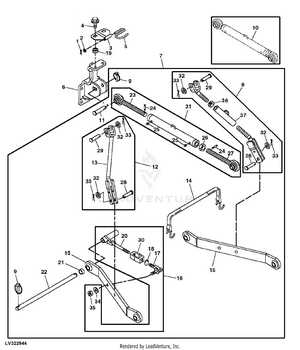 kubota three point hitch parts diagram