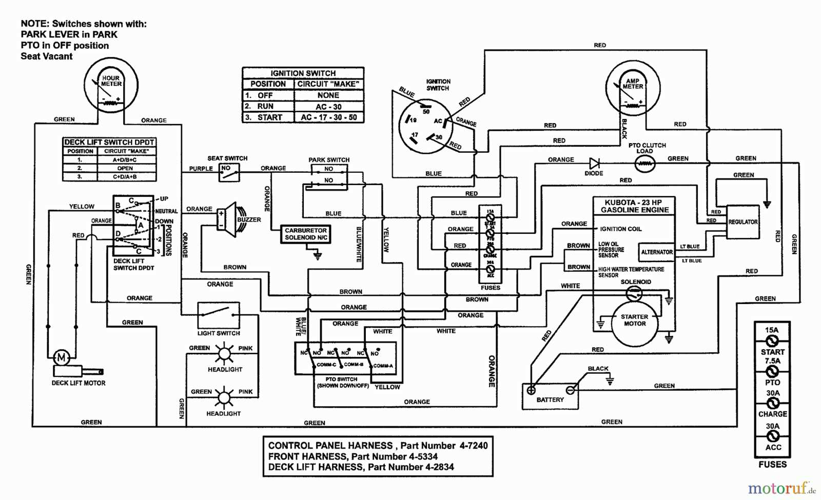 kubota z421 parts diagram