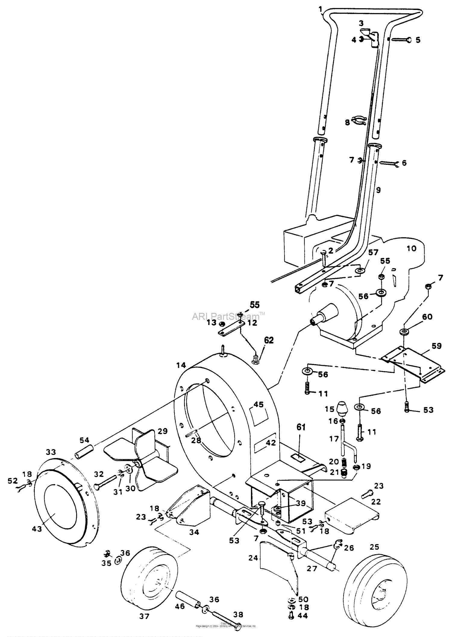 leaf blower parts diagram