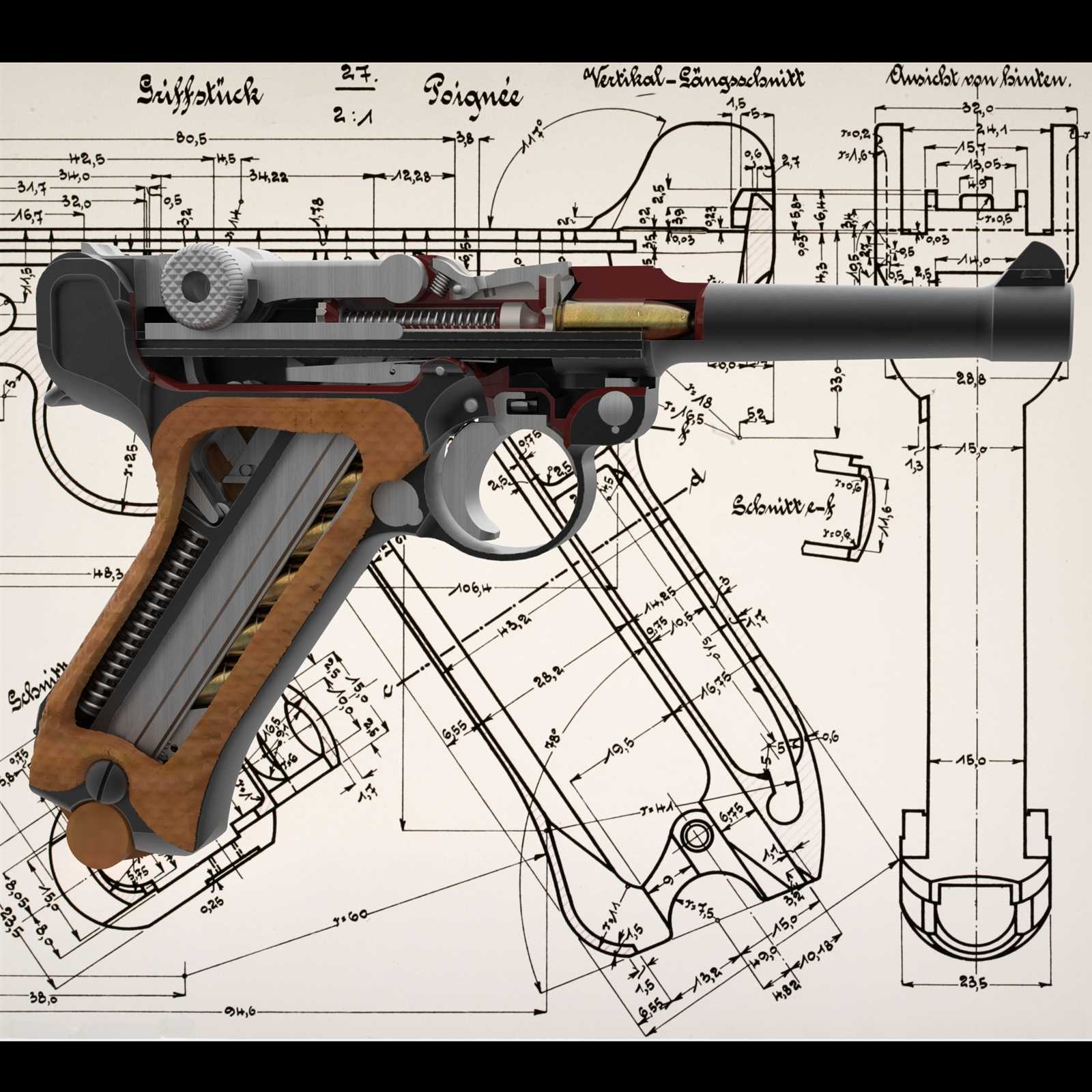 luger parts diagram